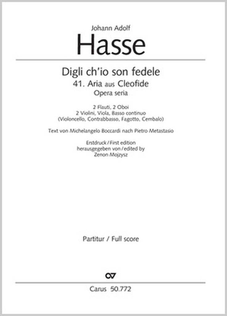 Digli Ch'io Son Fedele : 41. Aria Aus Cleofide