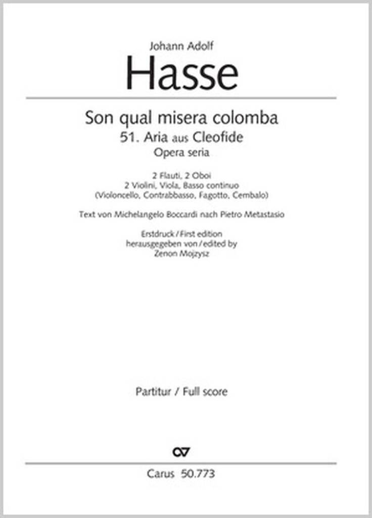 Son Qual Misera Colomba : 51. Aria Aus Cleofide