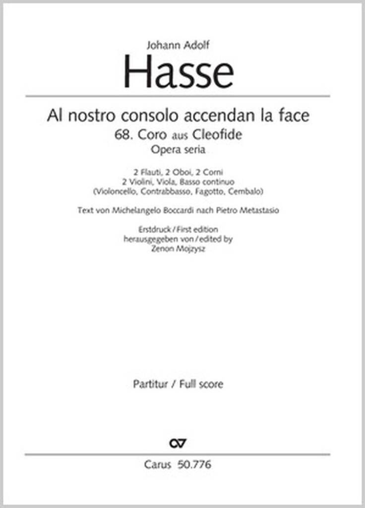 Al Nostro Consolo Accendan la Face : 68. Aria Aus Cleofide