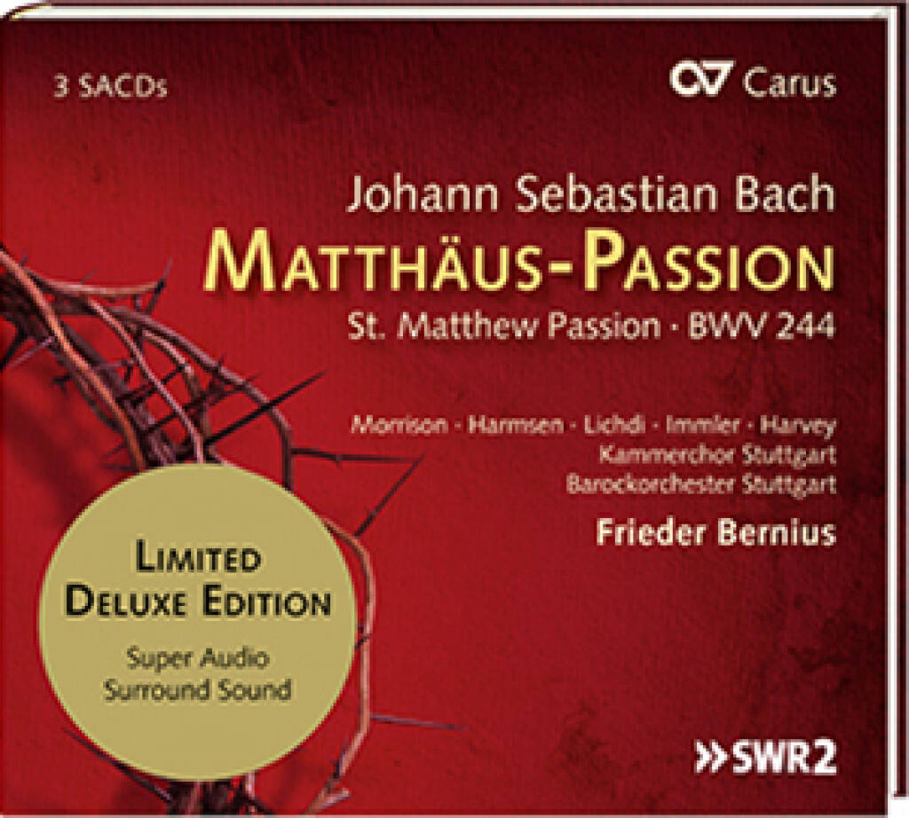 Matthäus-Passion BWV 244 : Limited Deluxe Edition: 3 SACDs im Digibook