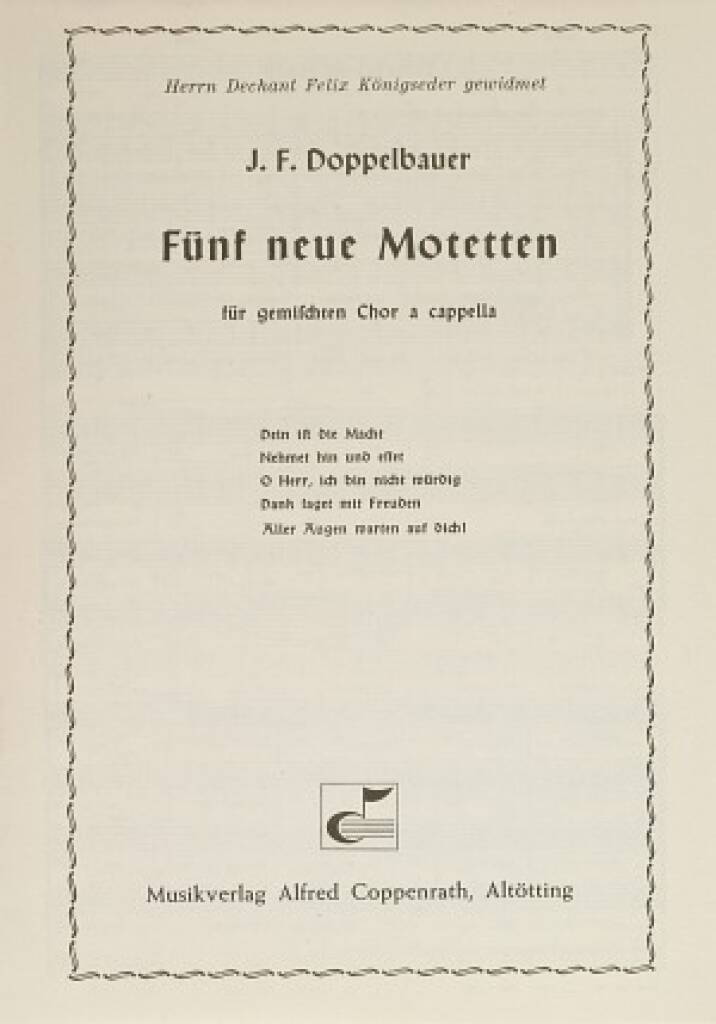 Fünf neue Motetten