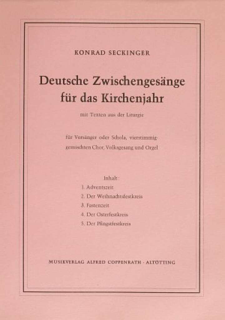 Deutsche Zwischengesänge für das Kirchenjahr
