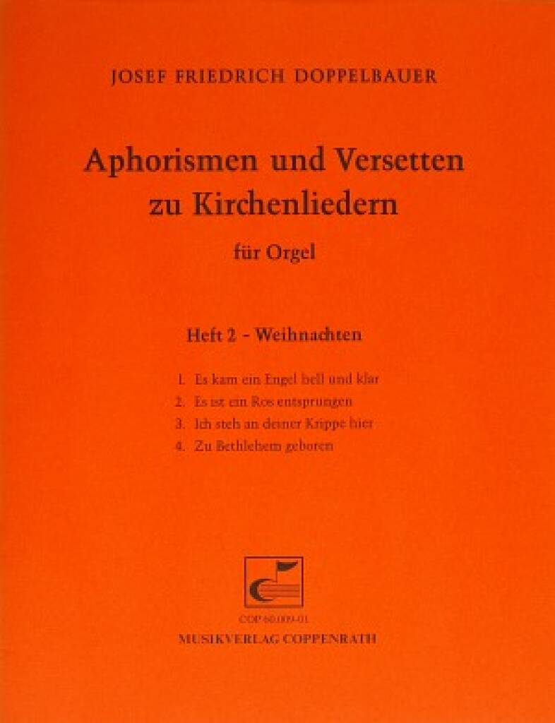 Aphorismen und Versetten zu Kirchenliedern Heft II : Weihnachten