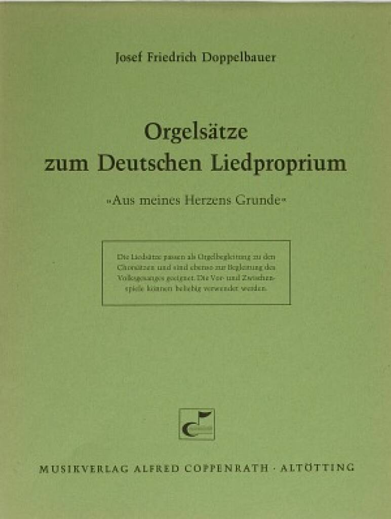 Orgelsätze zum Deutschen Liedproprium