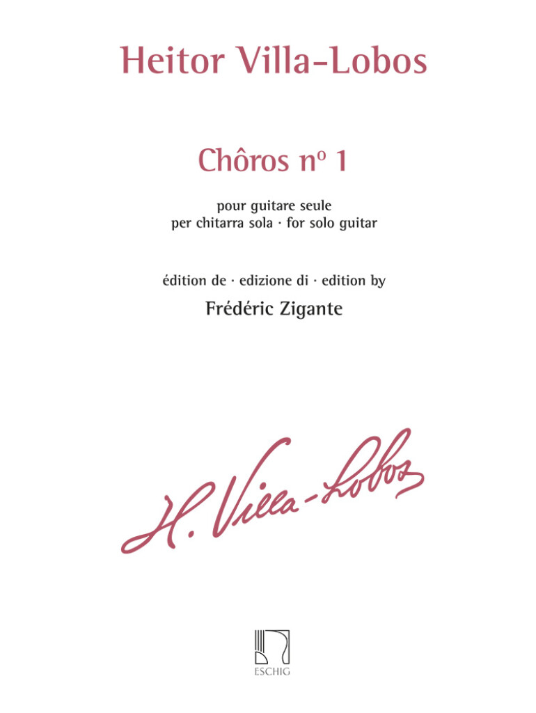 Chôros n° 1 : pour guitare seule