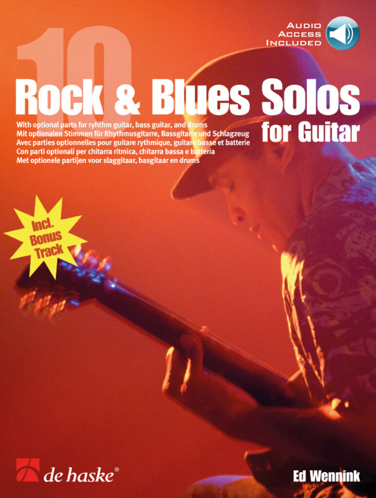 10 Rock & Blues Solos for Guitar : With optional parts for rhythm guitar, bass guitar