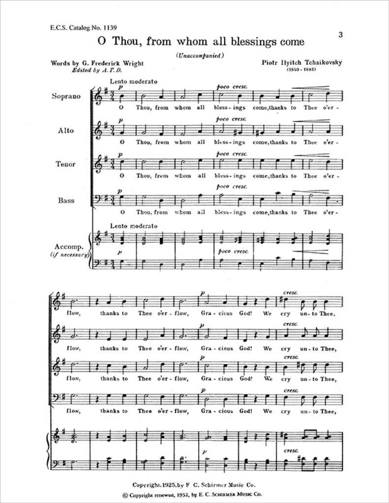 O Thou, From Whom all Blessings Come