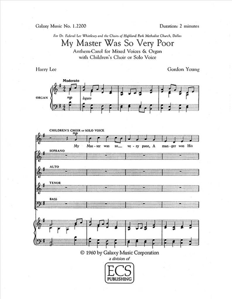 My Master Was So Very Poor