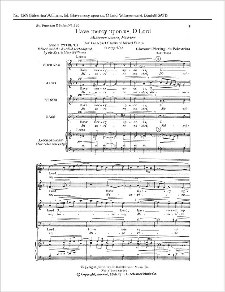 Have Mercy Upon Us : Miserere nostri, Domine