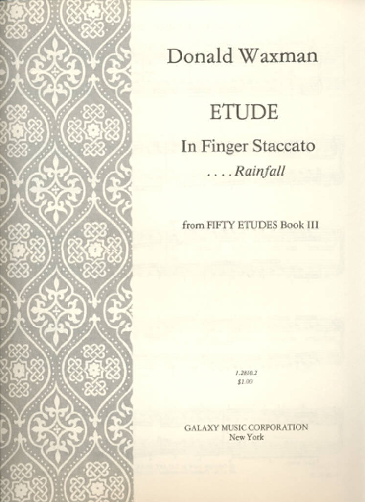 Etude No. 33: Finger Staccato : Rainfall