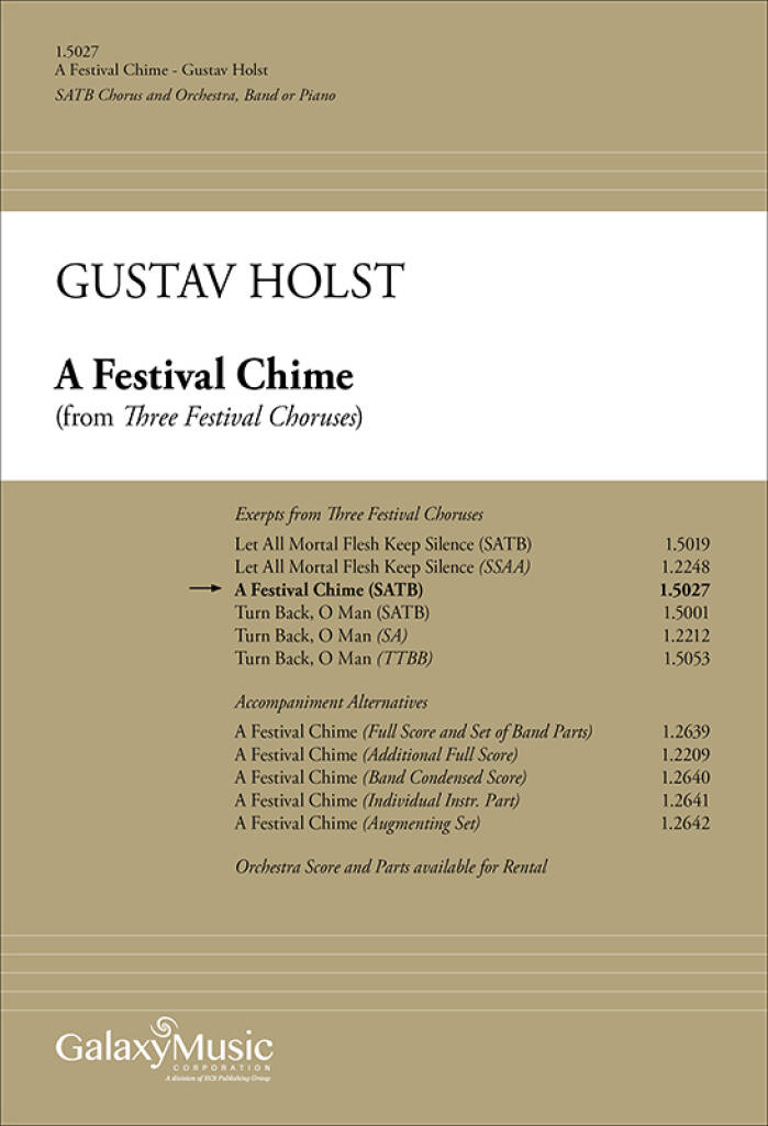 Three Festival Choruses: A Festival Chime