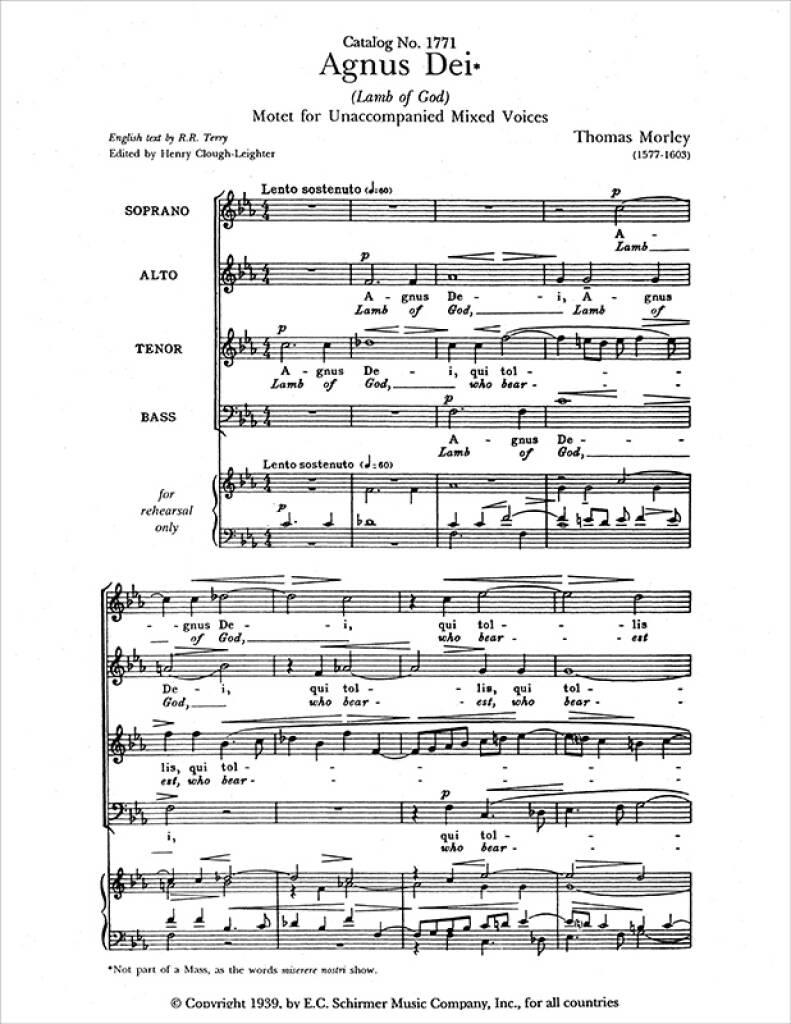 Agnus Dei : Lamb of God