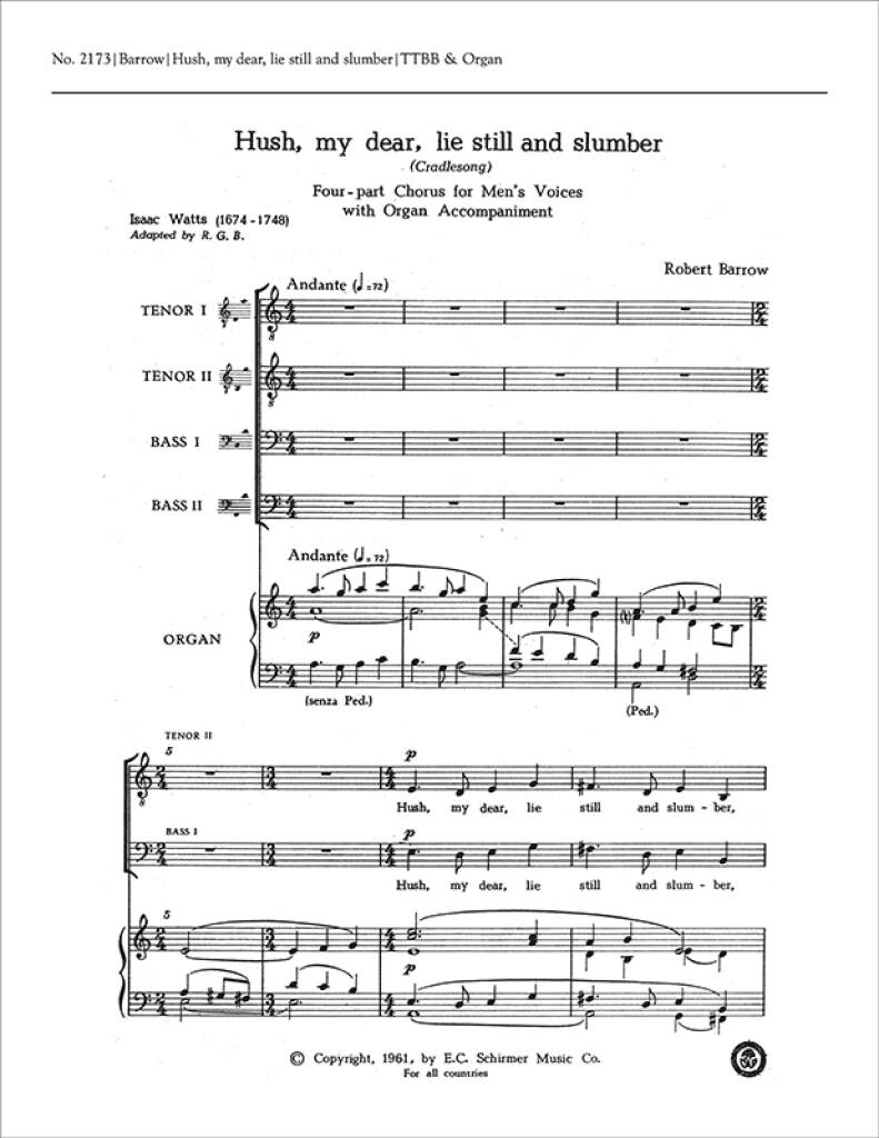 Cradle Song : Hush, My Dear, Lie Still