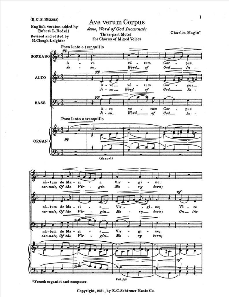 Ave verum Corpus : Jesu, Word of God Incarnate