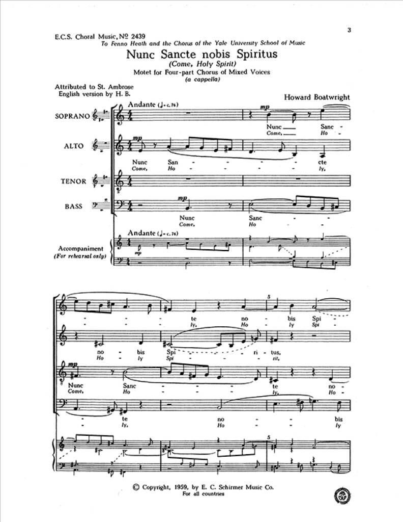 Nunc sancte nobis Spiritus : Come, Holy Spirit