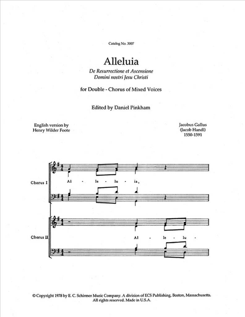 Alleluia! In resurrectione tua Christe : Alleluia! We Sing with Joy!
