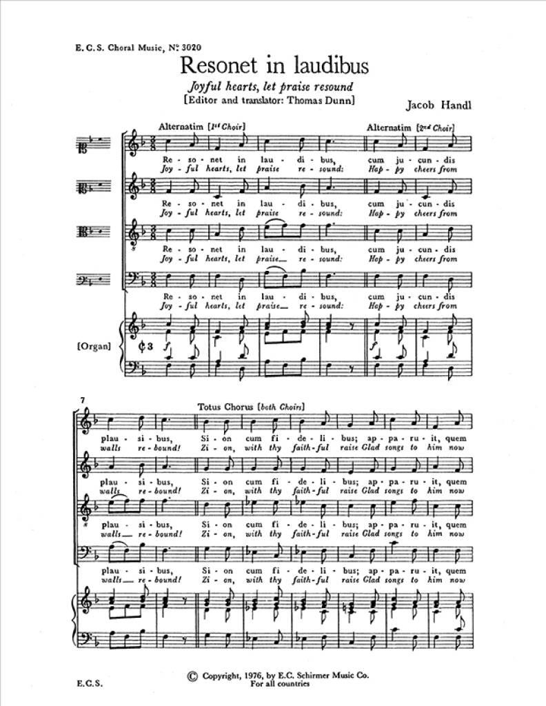 Resonet in laudibus : Joyful Hearts, Let Praise Resound
