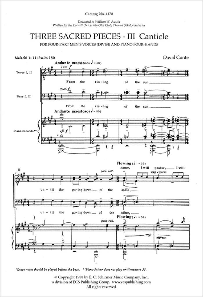 Three Sacred Pieces: No. 3. Canticle