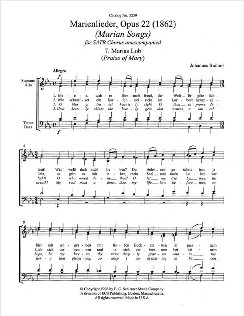 Marienlieder: No. 7. Marias Lob : Praise Of Mary