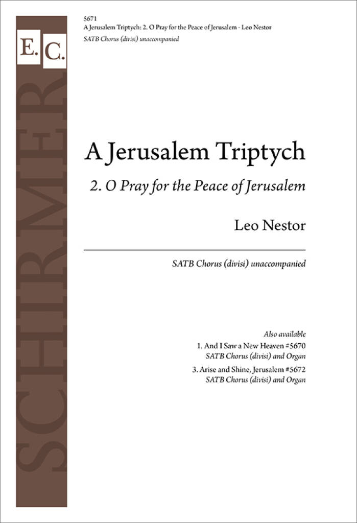 Jerusalem Triptych, A : No. 2. O Pray for the Peace of Jerusalem