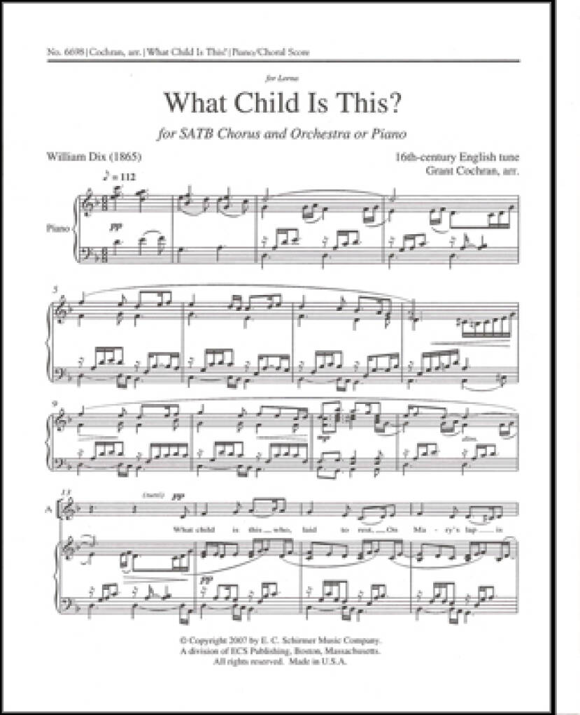 What Child is This? : SATB, Orchestra