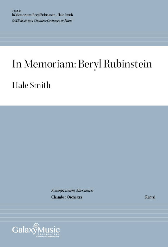 In Memoriam: Beryl Rubinstein