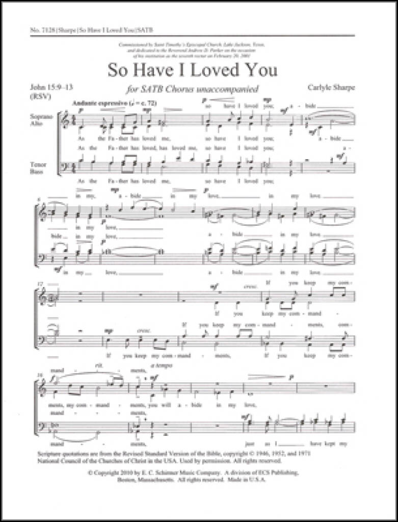 So Have I Loved You