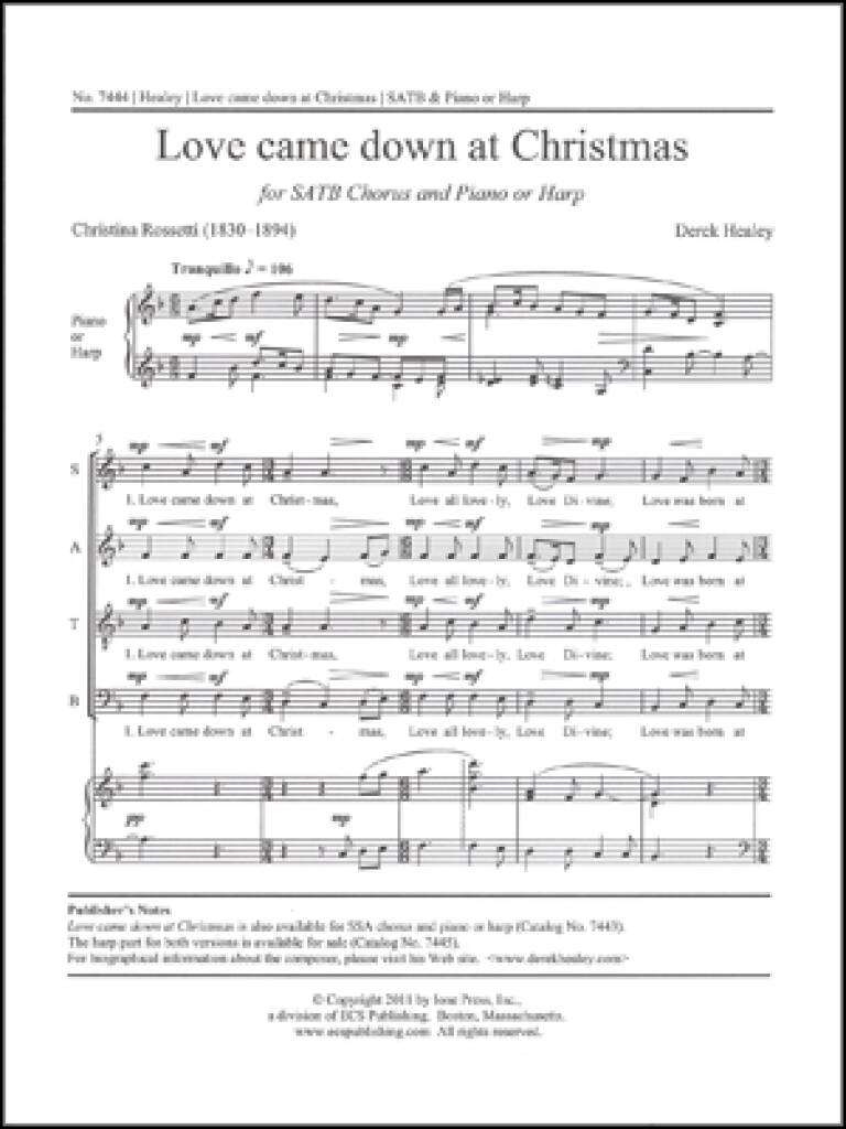 Love came down at Christmas