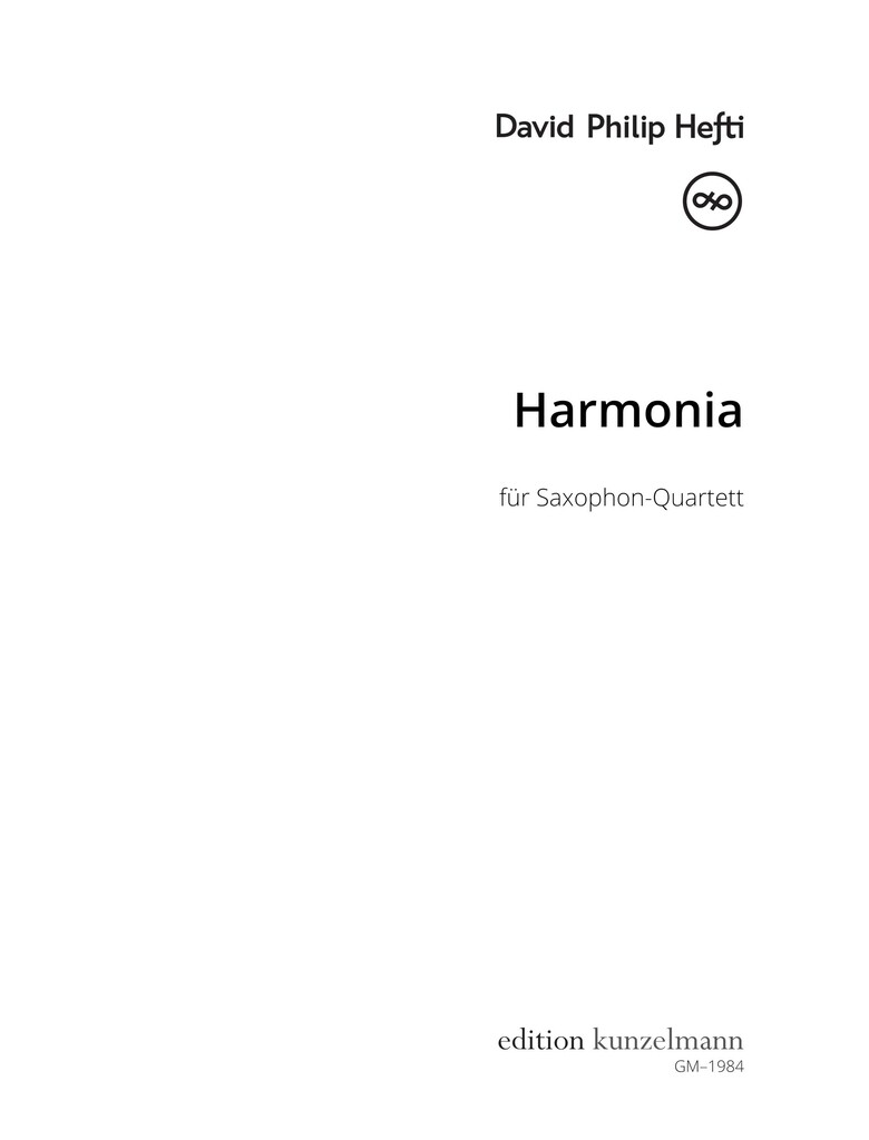 Harmonia, für Saxophon-Quartett