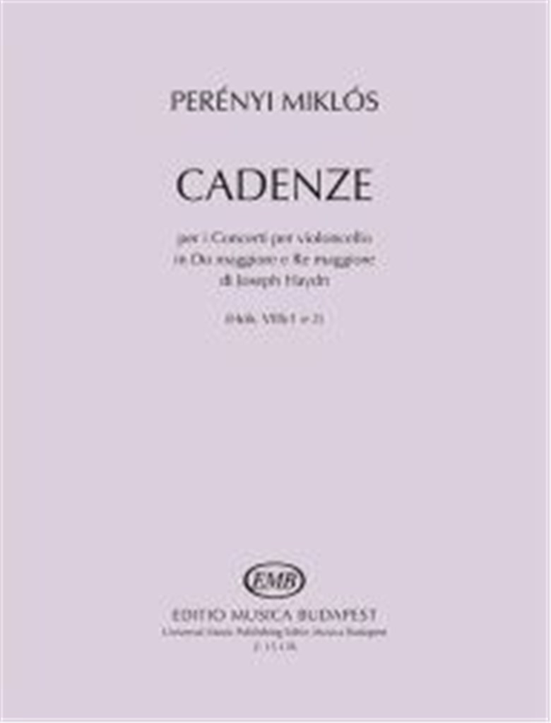 Cadenze : Per Il Concerto per Violoncello in Do Maggiore e Re Maggiore di Joseph Haydn