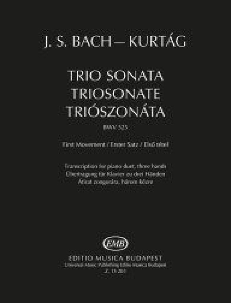 Trio Sonate BWV 525 First Movement : Transcription For Piano Duet