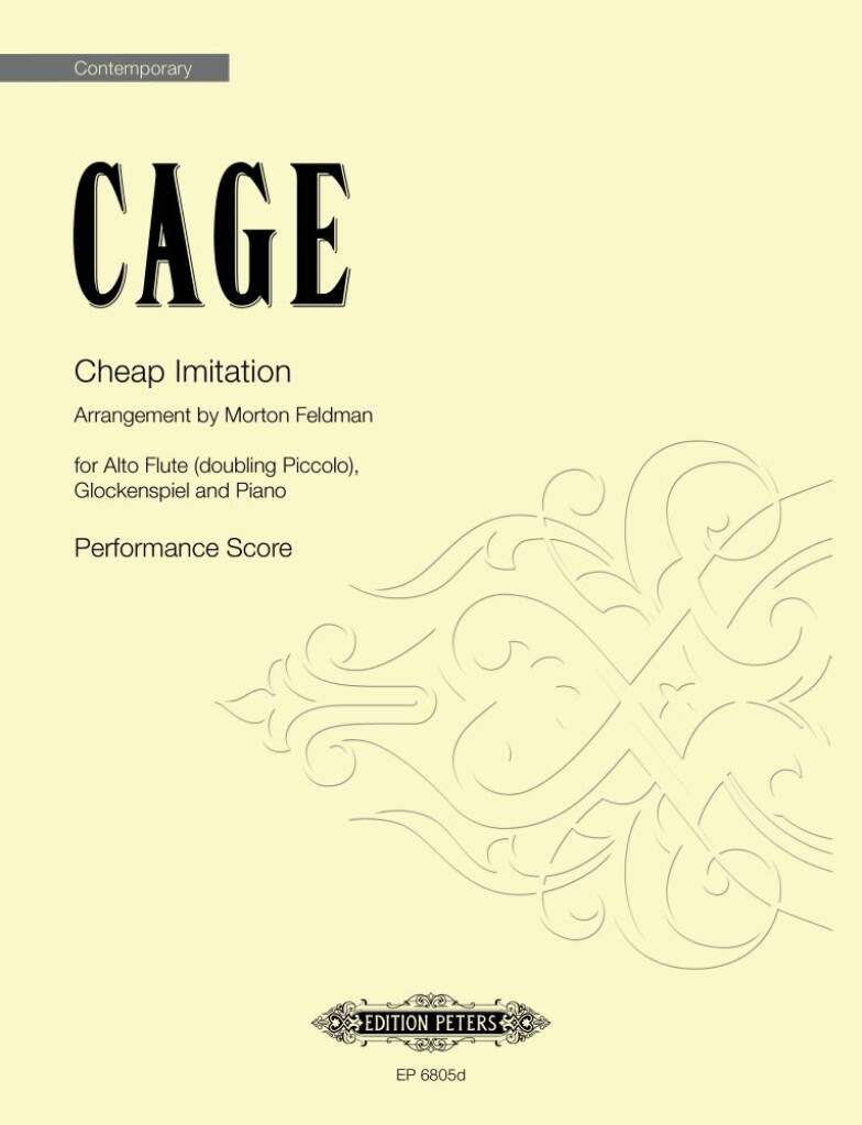 Cheap Imitation (Performance Score) : Arrangement by Morton Feldman for Alto Flute (doubling Piccolo), Glockenspiel and Piano