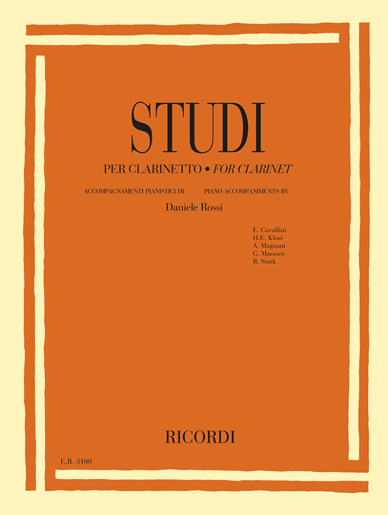 Studi per clarinetto - Études for clarinet : con accompagnamenti pianistici di | with piano accompaniments by Daniele Rossi