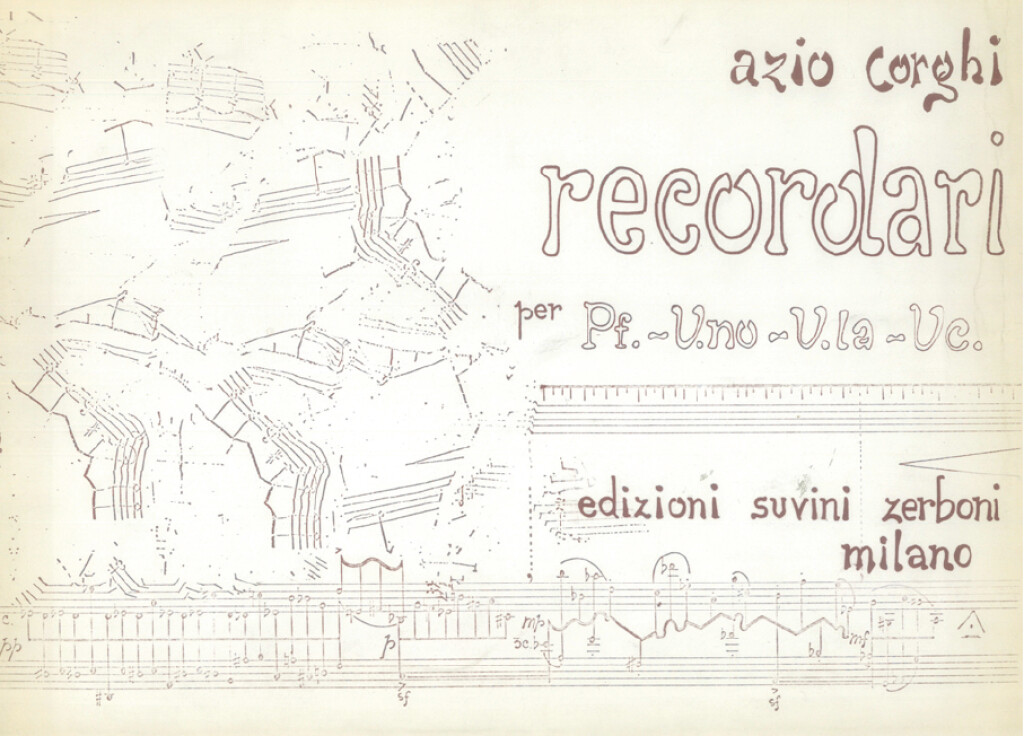 Recordari : per pianoforte, violino, viola e violoncello