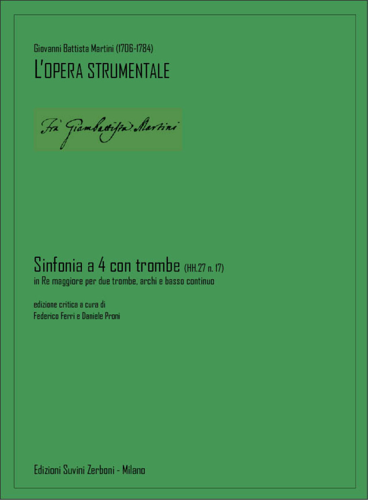 Sinfonia a 4 con trombe (HH.27 n. 17) : in Re maggiore per due trombe, archi e basso continuo