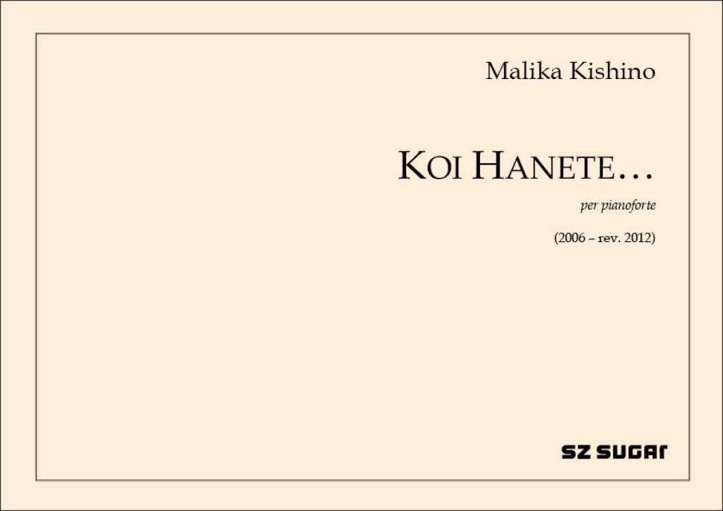Koi Hanete? : per pianoforte