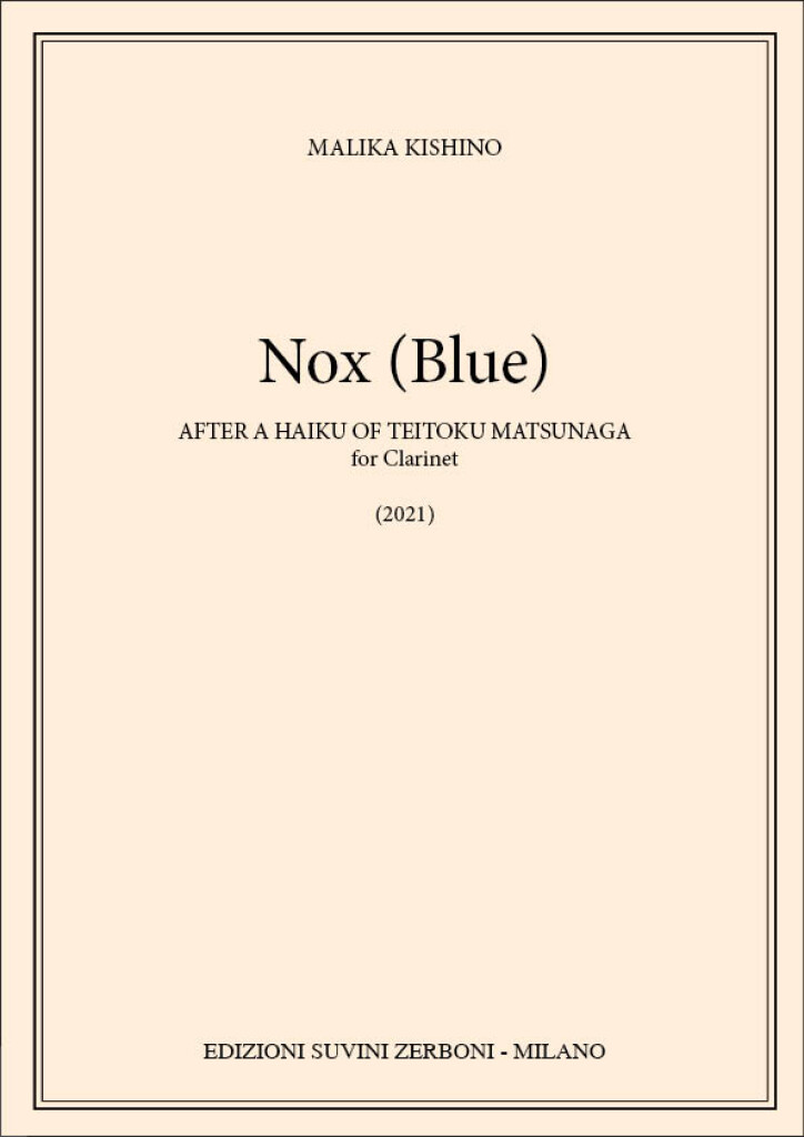 Nox (Blue) : for Clarinet