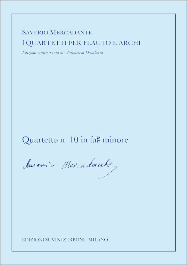 Quartetto n. 10 in fa# minore : in fa# minore per flauto e archi