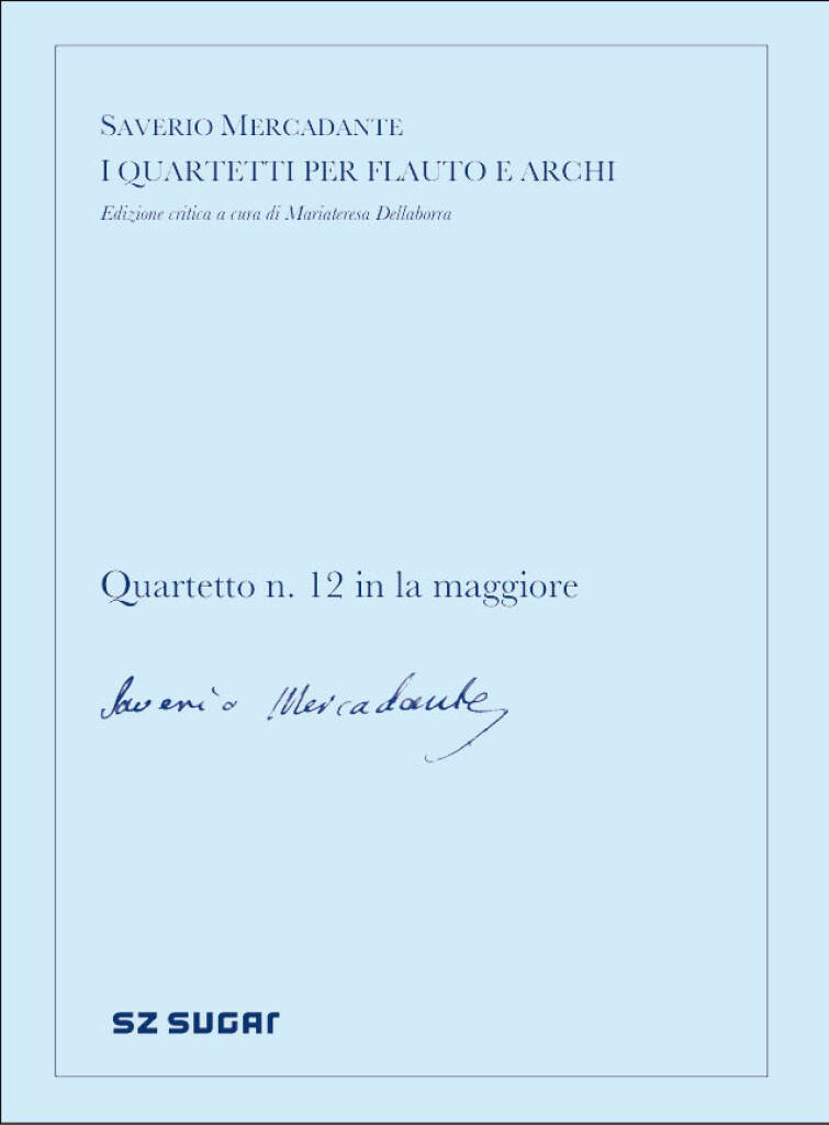 Quartetto n. 12 in la maggiore : in la maggiore per flauto e archi