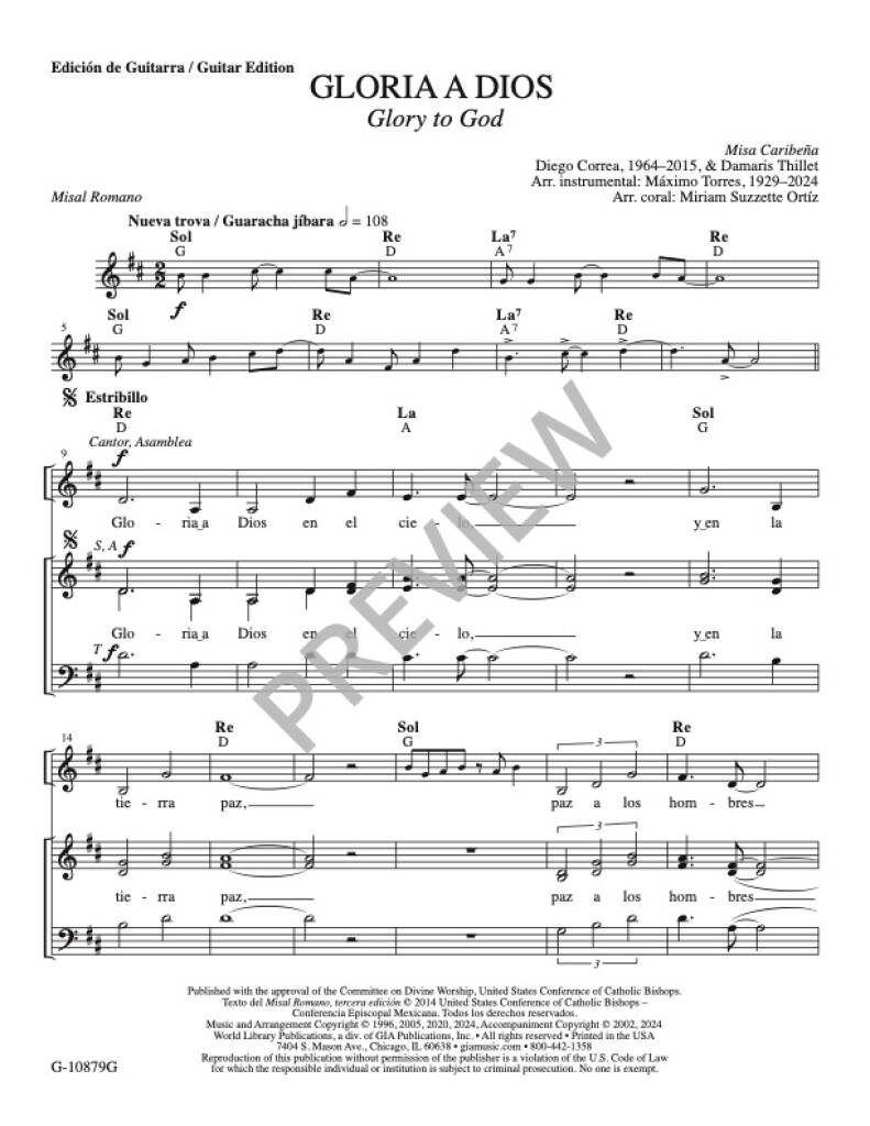 Gloria a Dios : Glory to God - Guitar Edition