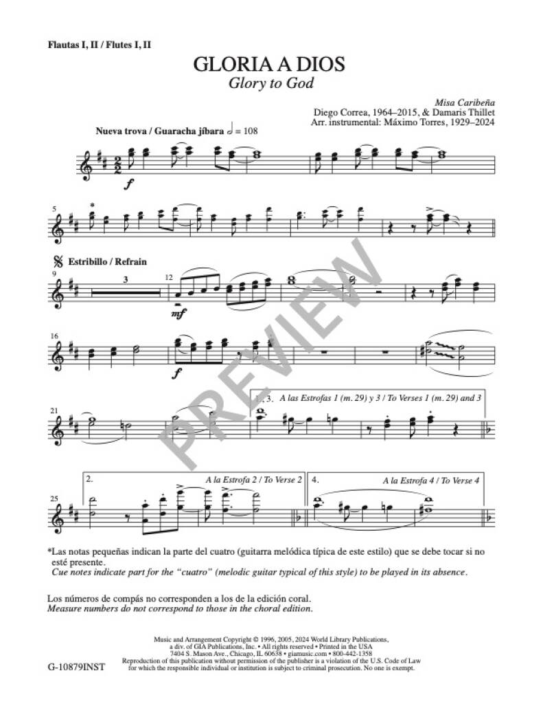 Gloria a Dios : Glory to God - Instrument Edition