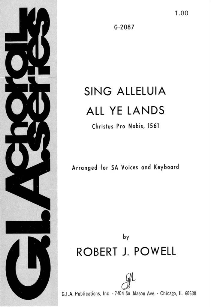 Sing Alleluia, All Ye Lands : Christus pro nobis 1561