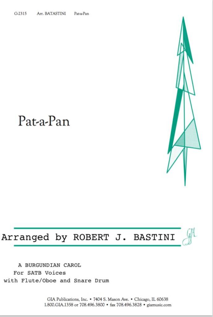 Pat-a-pan : Flute, Oboe, Percussion part woven through octavo.