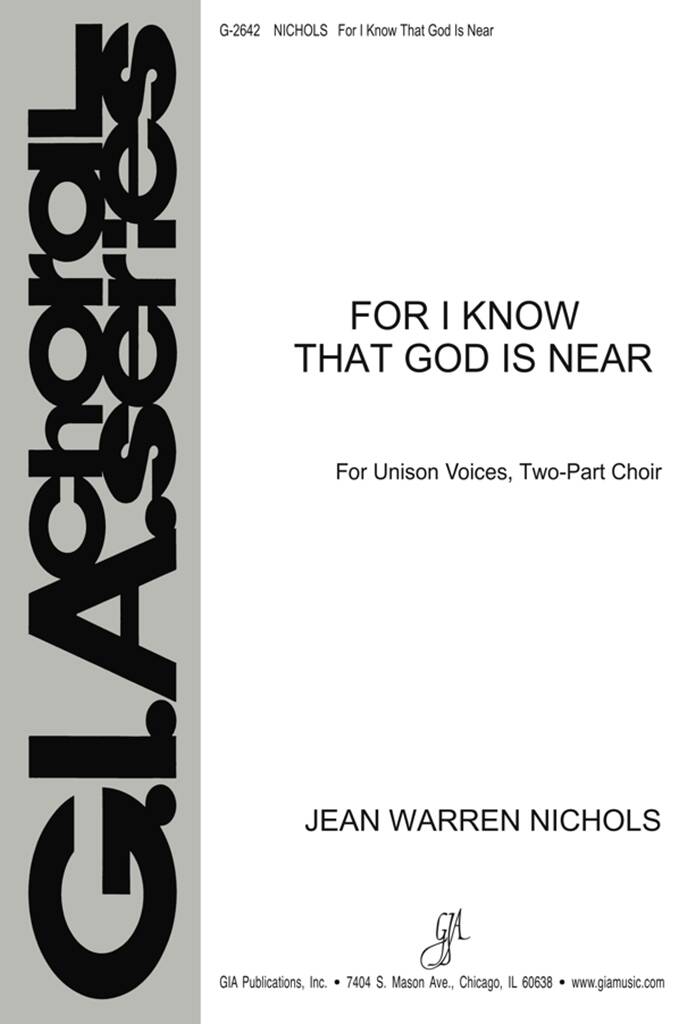 For I Know That God Is Near : C Instrument