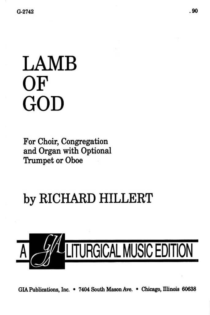 Lamb of God from Festival Liturgy : C instrument -Trumpet or Oboe suggested, or Bb Trumpet