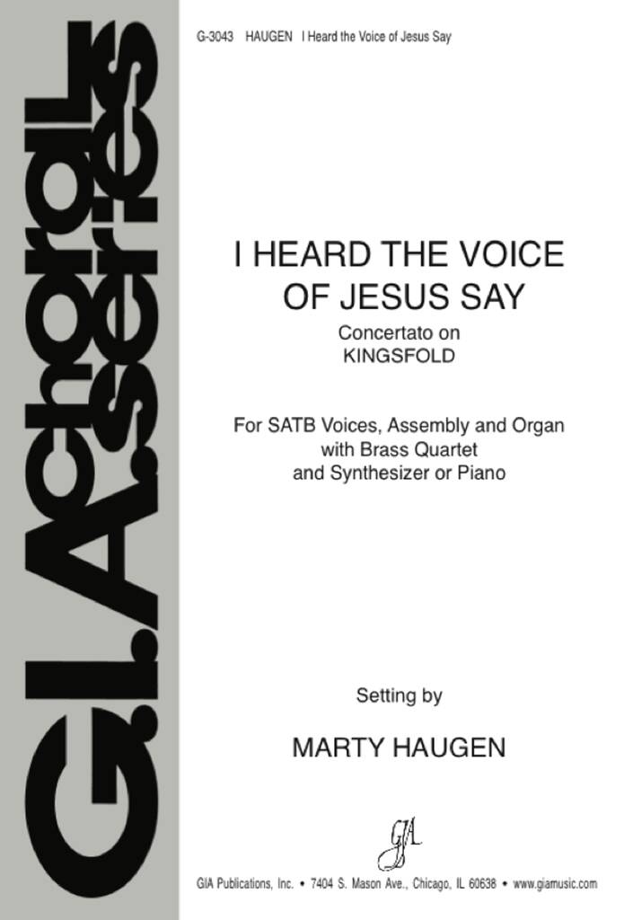 I Heard the Voice of Jesus Say Voice Part