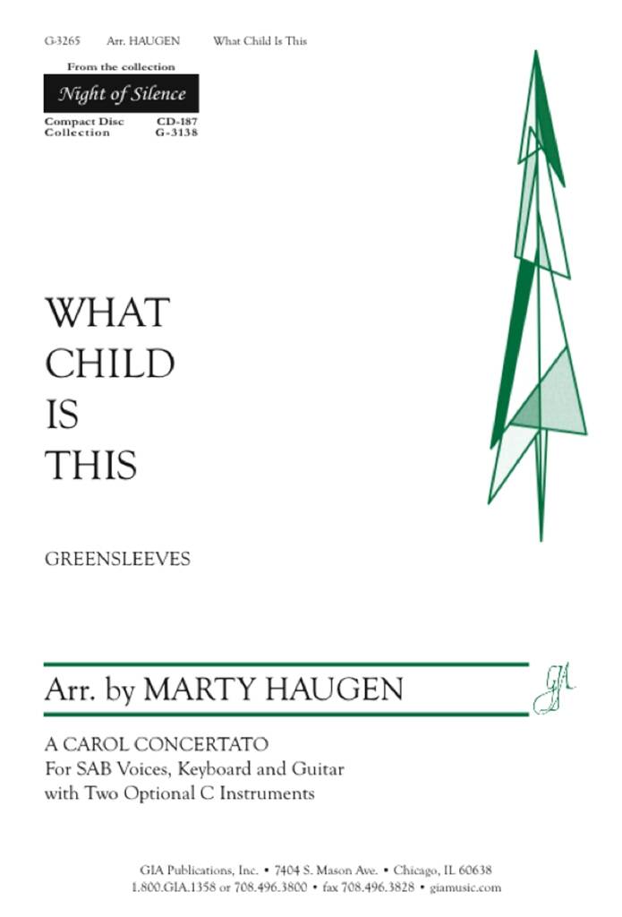 What Child Is This : 2 woodwinds in C