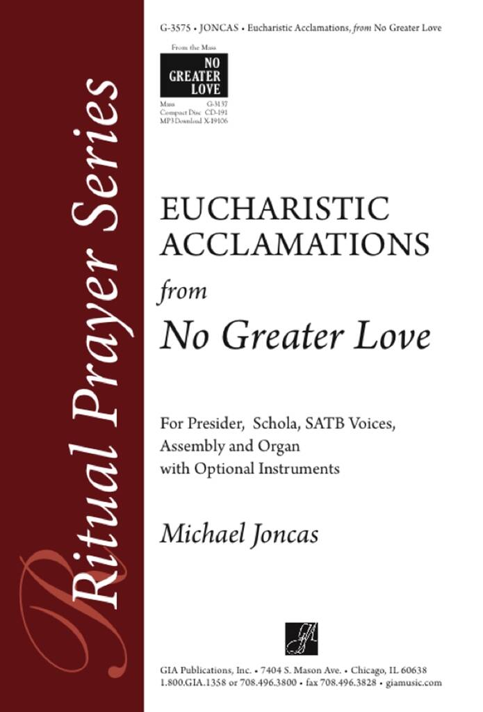 Eucharistic Prayer Acclamations : from No Greater Love