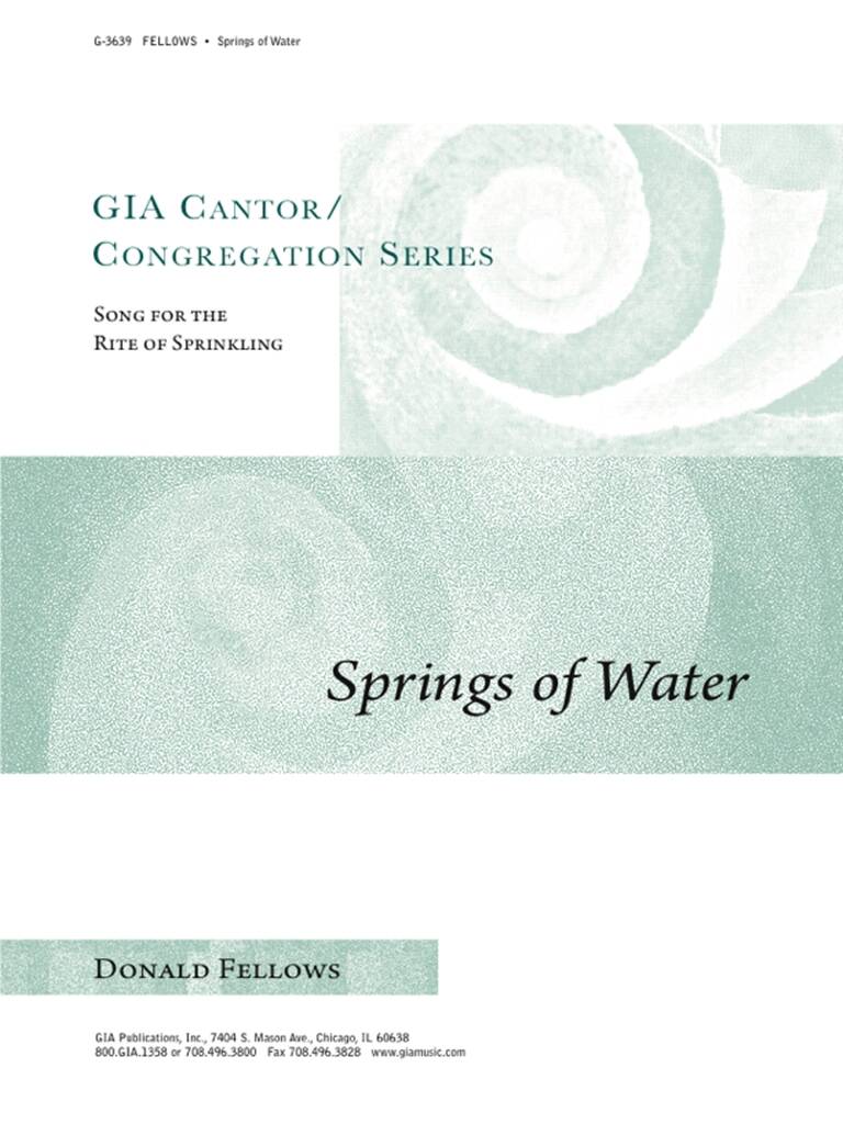 Rite of Sprinkling Springs of Water : Song for the Rite of Sprinkling