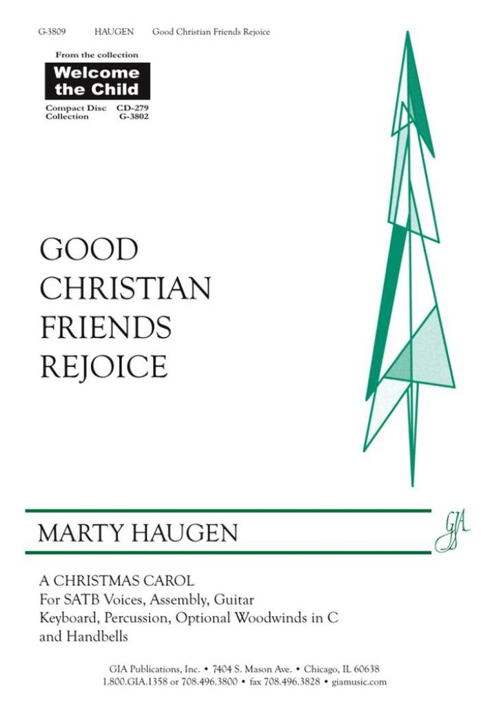 Good Christian Friends, Rejoice : Percussion - Shaker/Cabassa, Hand Drum